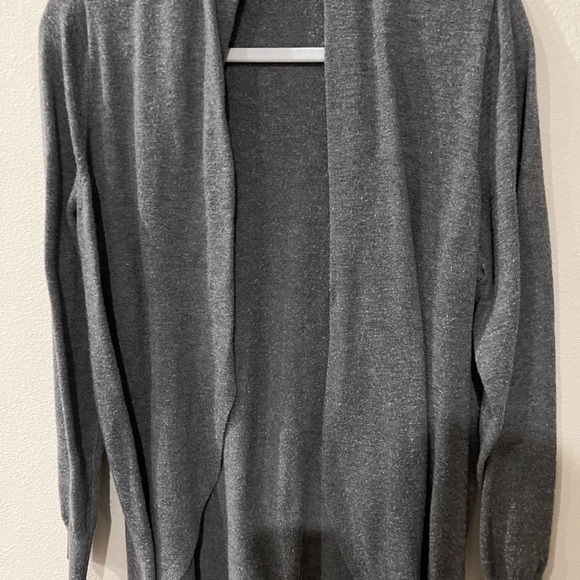 Dark gray, long sleeve cardigan - Picture 2 of 4